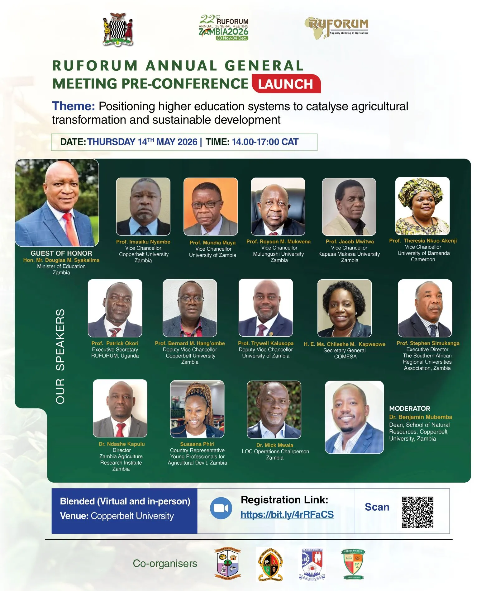 Join Us for the RUFORUM AGM Pre-Conference Launch! 